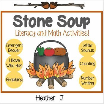 Preview of Stone Soup /  Emergent Reader  /  Literacy and Math Activities