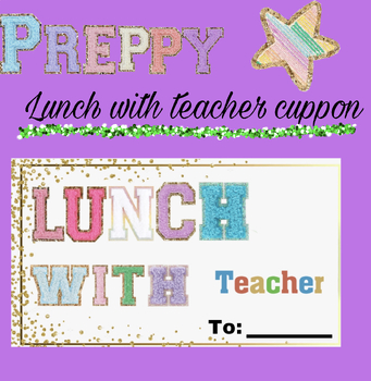 Preview of Stoney Clover Lunch With Teacher Coupon