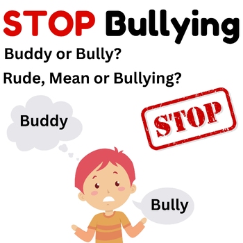 Stop Bullying - Buddy or Bully? Anti Bullying Worksheet - Back To School