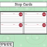 Stop Cards for Behavior Management