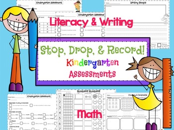 Preview of Stop, Drop, & Record! Kindergarten CCSS Assessments