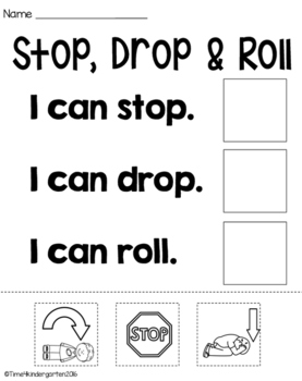 Stop, Drop & Roll Sequence Activity and Poster Freebie by Time 4