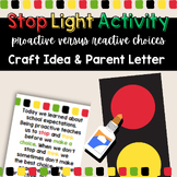 Stop Light Activity - Craft and Parent Letter - Proactive 