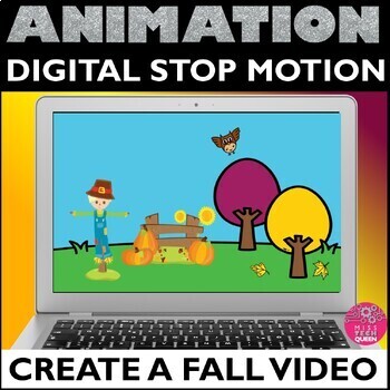 Preview of Stop Motion Animation Digital FALL Project Activities October Thanksgiving