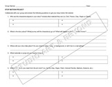 Stop Motion Storyboard and Planning Worksheet