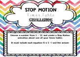 Stop Motion Times Table Challenge