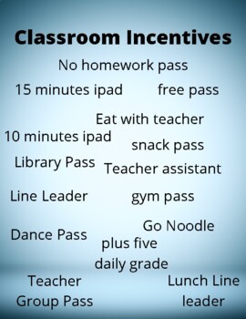 Preview of Stop Paying for Incentives!! Classroom Motivation Passes