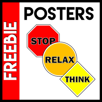 stop relax think classroom signs by social workings tpt