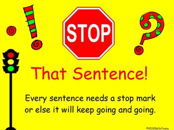 Preview of Stop That Sentence Punctuation Game