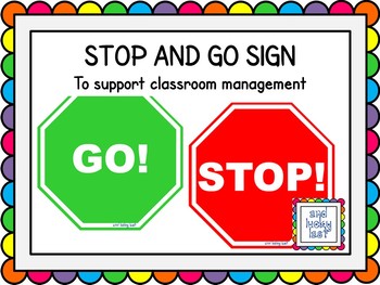Preview of Stop and Go Classroom Management Signs