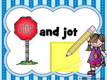 Preview of Stop and Jot Poster {FREE}