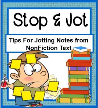 Preview of Stop and Jot SMARTBOARD - A Lesson in Notetaking
