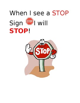 Preview of Stop sign Social Story