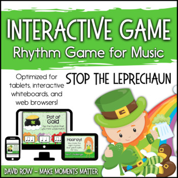 Preview of Interactive Rhythm Game - Stop the Leprechaun St. Patrick's Day Rhythm Game