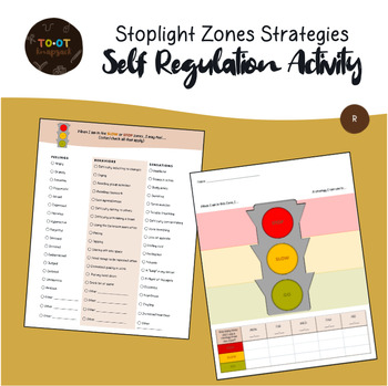 Preview of Stoplight Zones Strategies Tool for Self Regulation