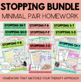 Stopping Homework | Minimal Pairs | Speech Therapy – BUNDLE