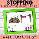 Stopping Interactive Minimal Pairs | Boom Cards™ | Distanc