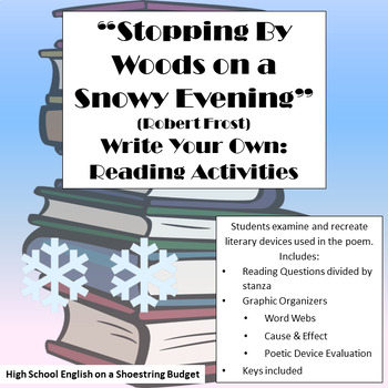 Preview of Stopping by Woods on a Snowy Evening Reading Activities (Robert Frost)