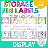 Storage Bin Labels Bright & Dotty