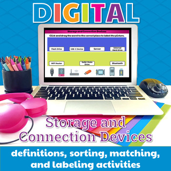 Preview of Storage and Connection Devices Digital Activities Drag and Drop Practice