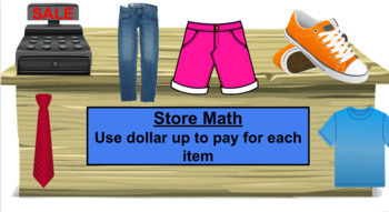 Preview of Store Math Clothes Pay PDF Slides