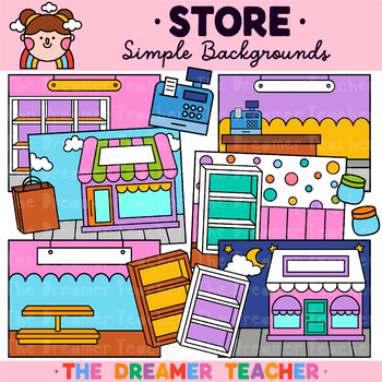 Preview of Store Simple Backgrounds Clipart