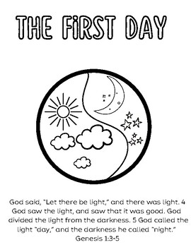 let there be light coloring page