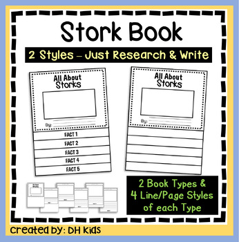 Preview of Stork Report, Bird Flip Book, Science Research Project, Bird Writing