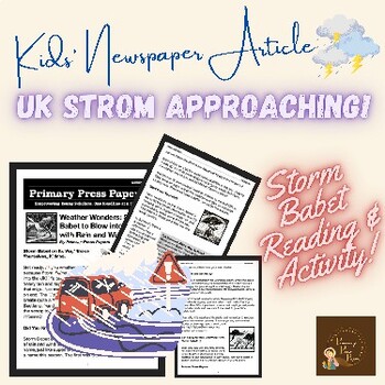 Preview of Storm Babet Hitting UK! Reading Comprehension for Kids with FUN Activity
