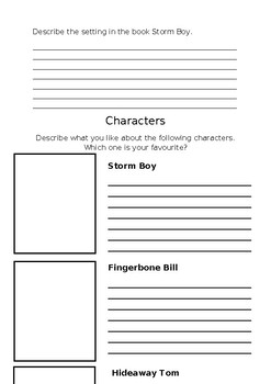 Storm Boy activity booklet by Miss B Inclusive Classroom | TpT