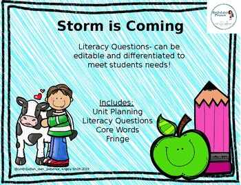 Preview of Storm is Coming- Book Companion (Editable/Printable) ELA/ Alternate Assessment