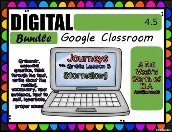 Preview of Stormalong Journey's 4th Grade Google Classroom (Distance Learning)