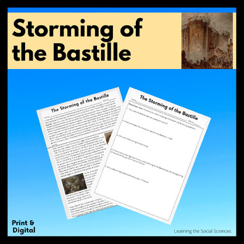 Preview of Storming of the Bastille Quick Read: 1 Page Reading with Questions