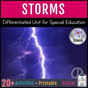 Preview of Storms - Differentiated Unit for Special Education