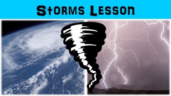 Preview of Storms Lesson with Power Point, Worksheet, and Review Questions