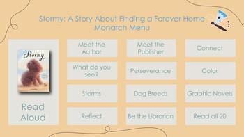 Preview of Stormy: A Story About Finding a Forever Home Choice Board in Google Slides M24