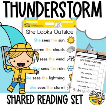 Preview of Stormy Weather | Thunderstorm | Shared Reading Poem | Project & Trace