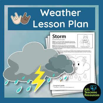 Preview of Stormy Weather Worksheets Types of Storms Activities Sign Language Special Ed