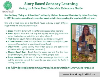 Preview of Story Based Sensory Learning- "Going on a Bear Hunt" with Breaking Trail OT