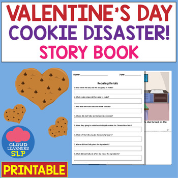 Preview of Story Book - Cookie Disaster | Valentine's Day