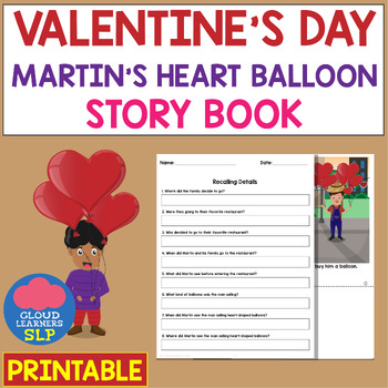 Preview of Story Book - Martin's Heart Balloon!  | Valentine's Day