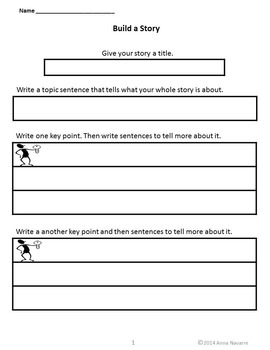 Story Builder Organizer by Anna Navarre | TPT