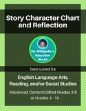 Story Character Chart and Reflection Graphic Organizer