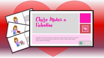 Preview of Story Comprehension and Story Retell: Claire Makes a Valentine