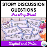 Story Discussion Cards for Any Novel Digital and Print