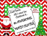 Christmas Math Center Kindergarten CCPS Differentiated Mor