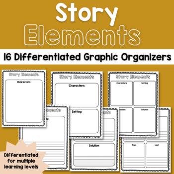 Story Element Graphic Organizers by Project Based Primary LLC | TPT