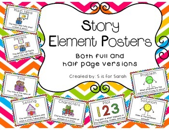 Story Element Posters by S is for Sarah | Teachers Pay Teachers