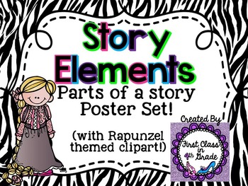 Story Element Posters (Zebra) by Teach Like A Pineapple | TPT