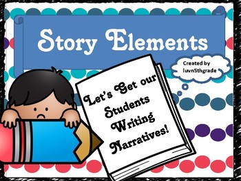 Preview of Story Elements Writing Narrative in Fifth Grade